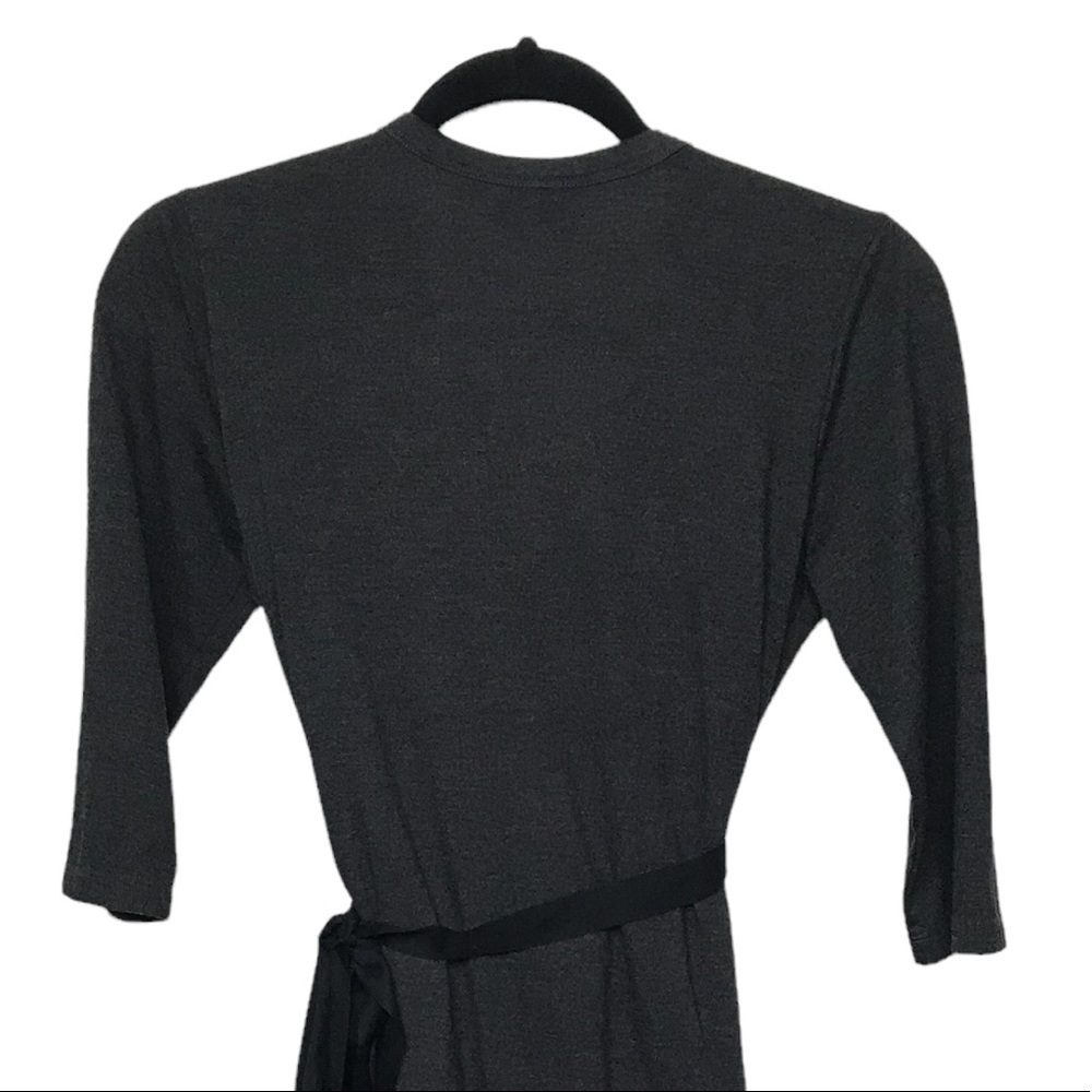 Simply Vera Wang Gray Wrap Dress Medium - Picture 5 of 10